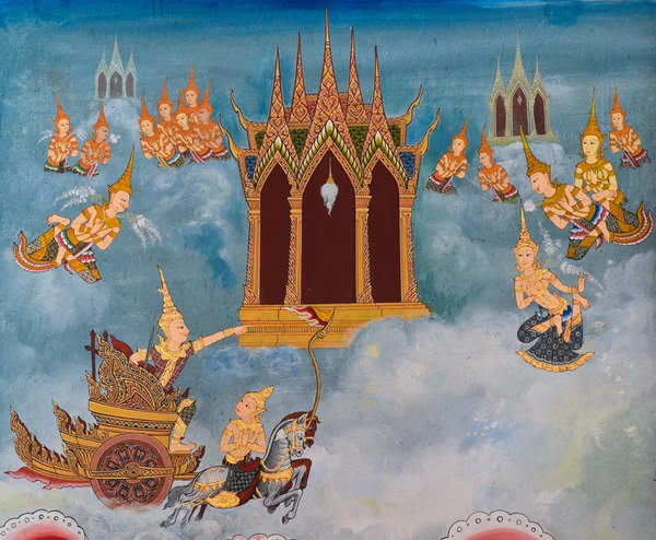 Тайская фреска — стоковое фото