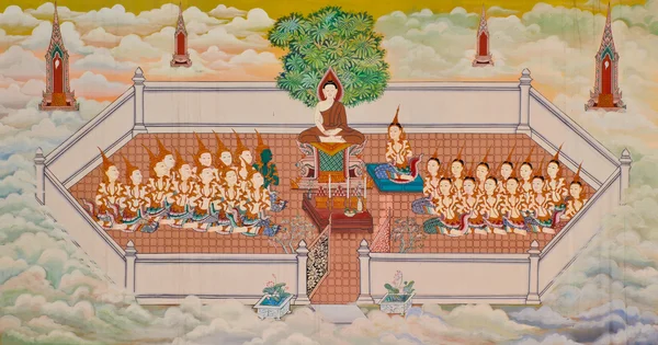 Traditional Thai mural painting — Stock Photo, Image