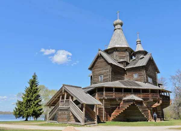 Russian Orthodox Wooden Church — Stock Photo, Image