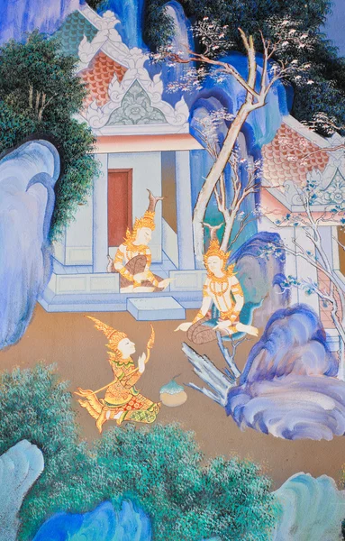 Thai mural painting — Stock Photo, Image