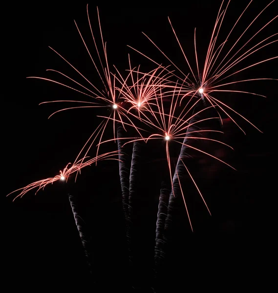 Fuochi d'artificio rossi — Foto Stock