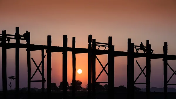 Puente u bein, myanmar — Foto de Stock