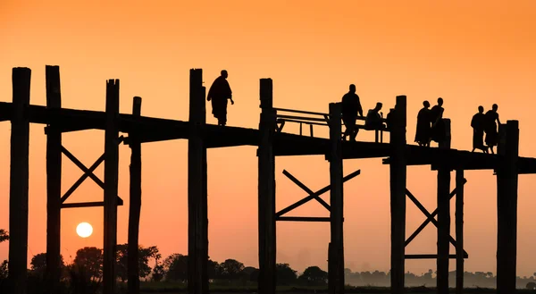 Ponte U Bein, Mianmar — Fotografia de Stock