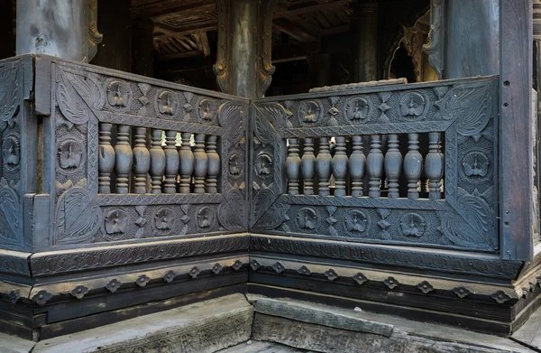 Ancient Buddhist wooden monastery — Stock Photo, Image