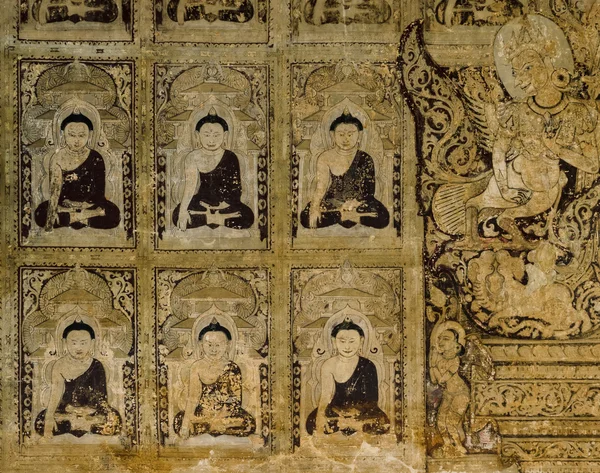 Ancient Burmese mural — Stock Photo, Image