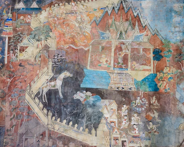 Thailändische Wandmalerei — Stockfoto