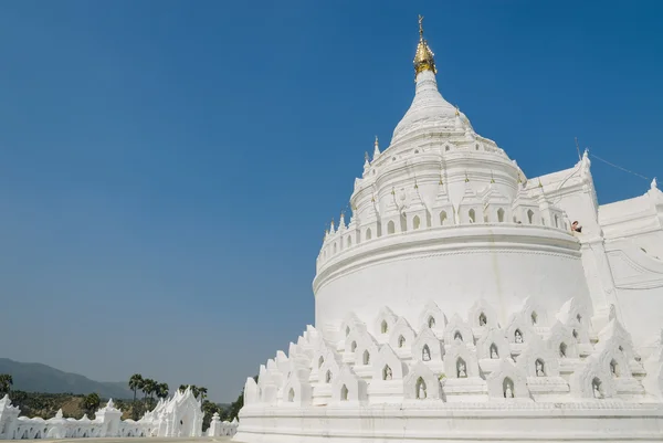 Mingun vita pagoda, myanmar — Stockfoto