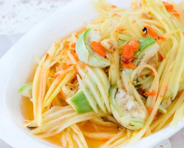 Thailändische grüne Papaya-Salat — Stockfoto