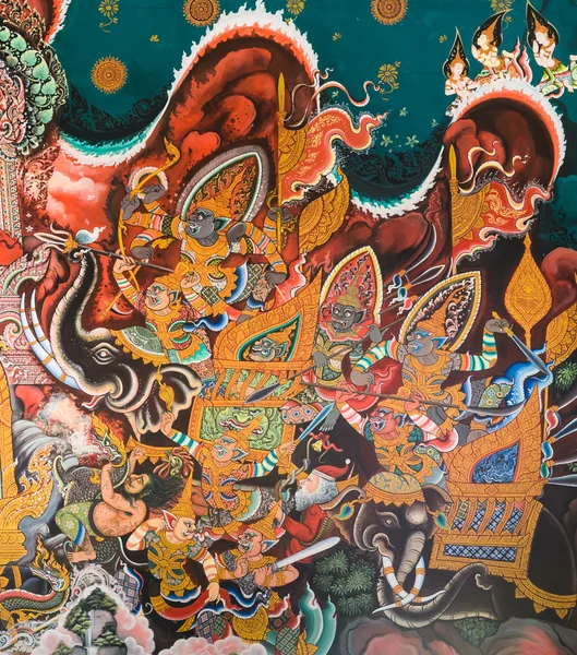 Thai Buddhist mural — Stock Photo, Image