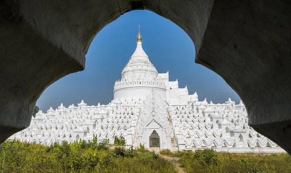 Mingun vita pagoda, myanmar — Stockfoto