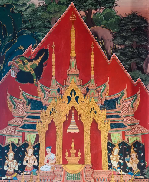 Peinture murale thaïlandaise — Photo