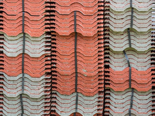 Terracotta roof tile stack — Stock Photo, Image