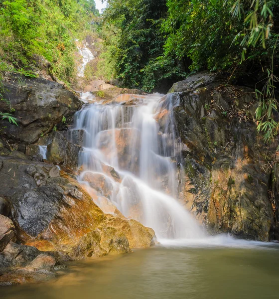 Altijdgroene bos waterval — Stockfoto