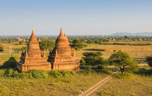 Starověké chrámy v Bagani, Myanmar — Stock fotografie