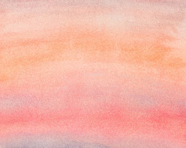 抽象水彩画の背景 オレンジから赤への滑らかなグラデーション 手描きの紙に質感のイラスト — ストック写真