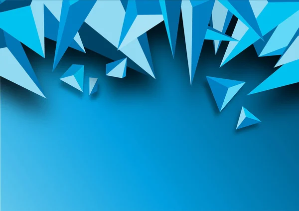 Abstract Blue Geometric Triangular Gradient Blue Background Web Banner Poster — Stock vektor