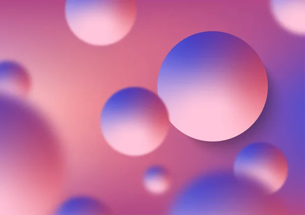 Abstrakte Kugeln Rosa Form Bubble Trendige Gradientenvorlage Für Coverbroschüre Flyer — Stockvektor