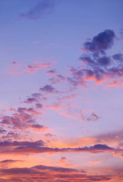 Natural Sky Background Sunrise Sunset Sky Colorful Clouds — Fotografia de Stock