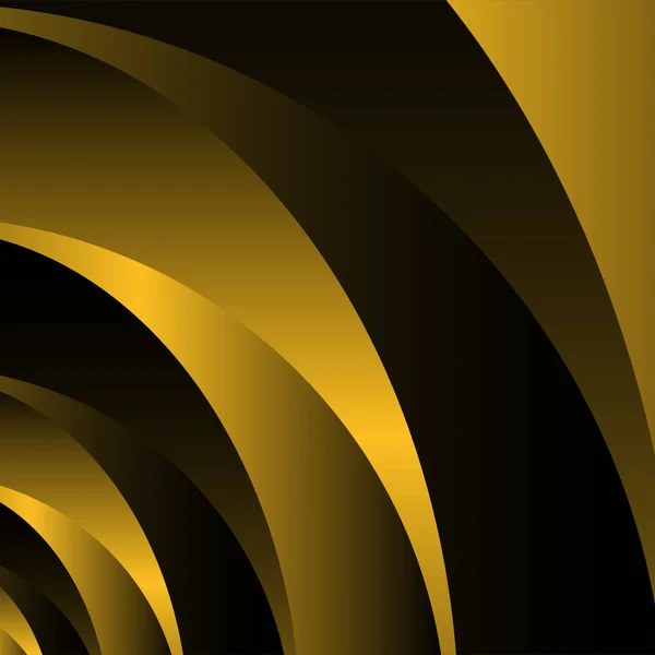 Abstract Curve Pattern Gold Black Gradient Color Creative Stripe Vector — стоковый вектор