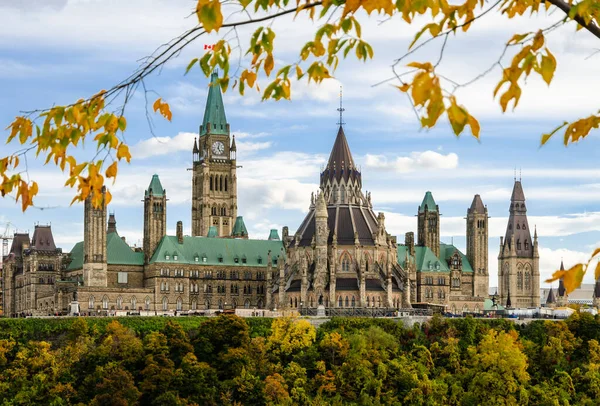 Stunning Autumn View Parliament Hill Ottawa Canada — Fotografia de Stock