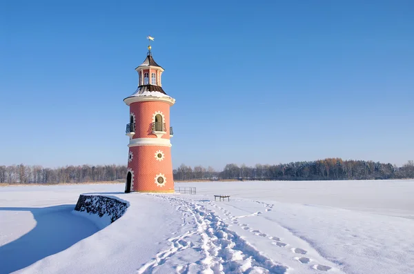 Faro de Moritzburg en invierno 03 — Foto de Stock