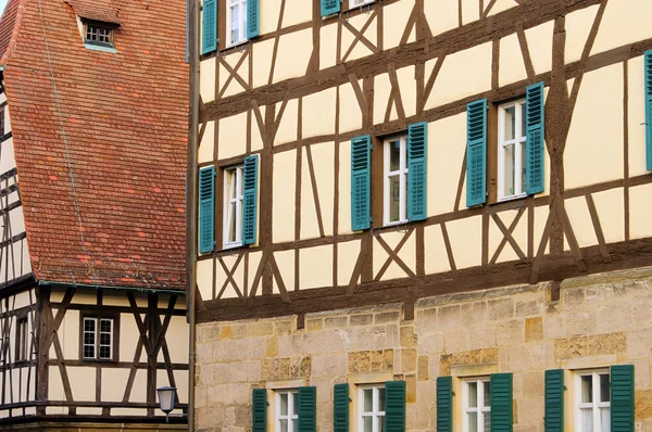 Bamberg fachwerkhaus - bamberg bogato rzeźbionej dom 03 — Zdjęcie stockowe