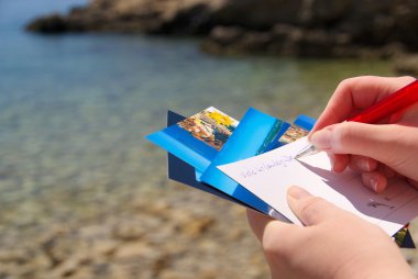 bir resim kartpostal 06 yazma ansichtskarte schreiben-