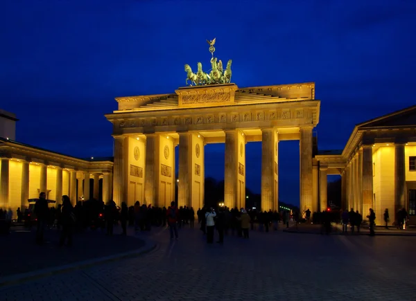 Berlim Brandenburger Tor Nacht - Berlim Brandenburg Gate noite 01 — Fotografia de Stock