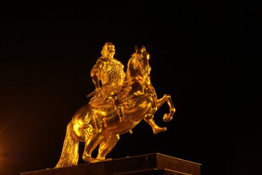 Dresden goldener reiter nacht - dresden Altın Şövalye gece 02