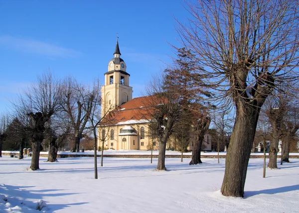 Altdebern Kirche Winter - Altdobern church winter 0 — Stock Photo, Image