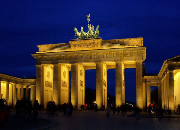 Berlin Brandenburger Tor Nacht - Berlin Brandenburg Gate night 02