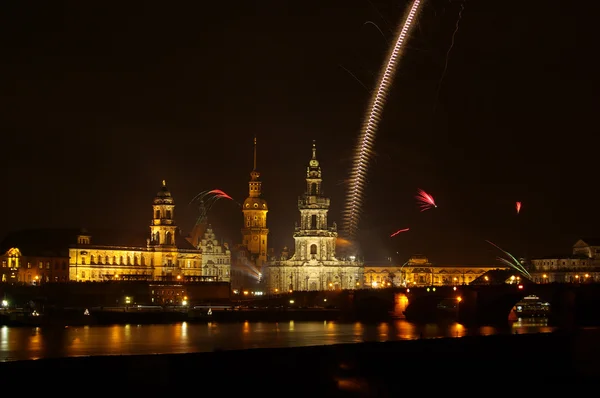 Dresden Feuerwerk - Fogos de artifício de Dresden 18 — Fotografia de Stock