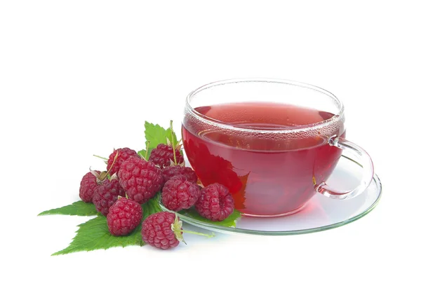 Tee Himbeere - raspberry tea 01 — Stock Photo, Image