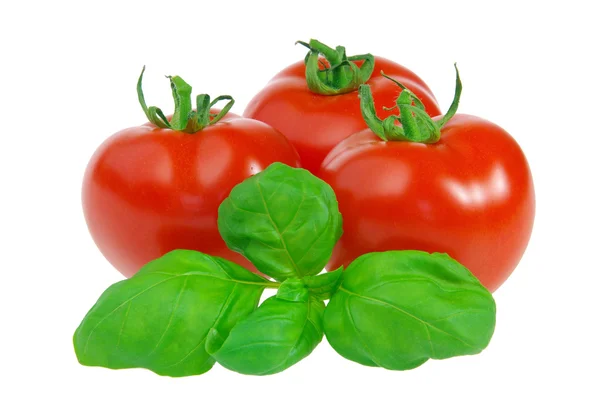Tomate und basilikum - ντομάτα και βασιλικό 01 — Φωτογραφία Αρχείου