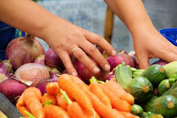 Gemesemarkt - marknadsstånd för grönsaker 03 — Stockfoto