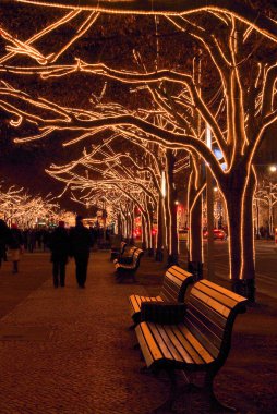 Berlin Noel ıhlamur ağaçlarının altında