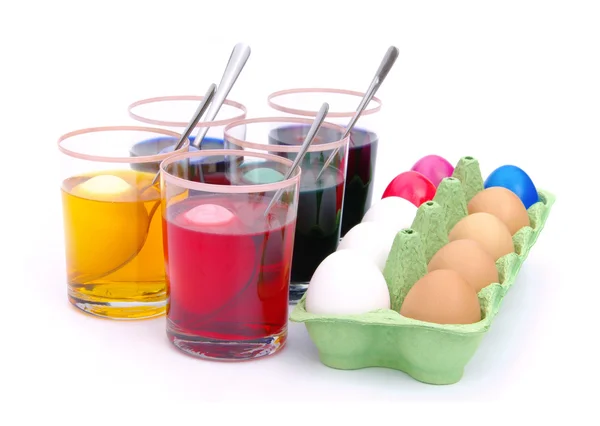 Colore uova di Pasqua — Foto Stock