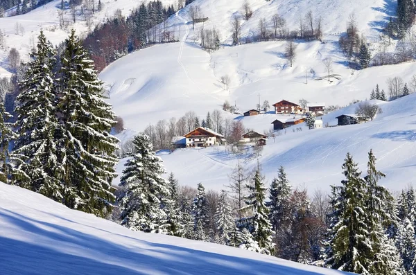 Alpen bergen in de winter — Stockfoto