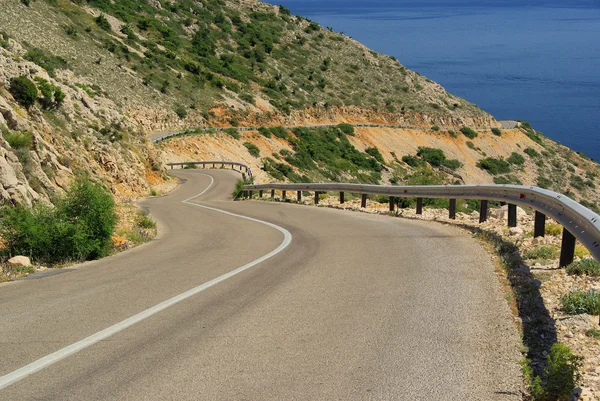 Παραλιακός δρόμος Stara Baska — Φωτογραφία Αρχείου