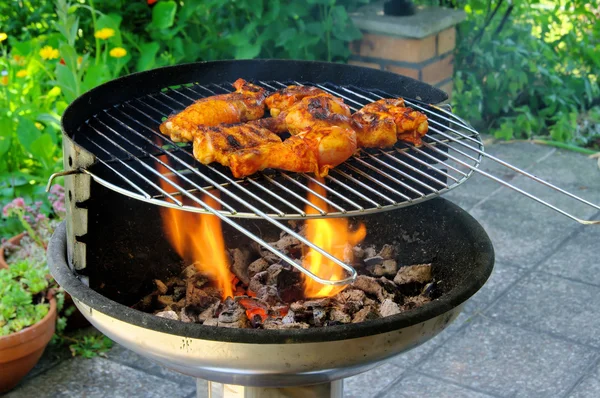 Grilling chicken — Stock Photo, Image