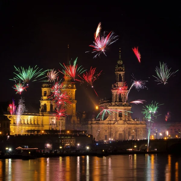 Dresdener Feuerwerk 32 — Stockfoto
