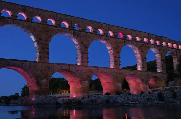 Pont du Gard night — Stock Photo, Image
