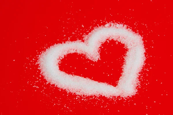 Сердце из сахара — стоковое фото