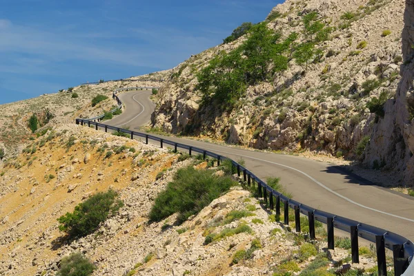 Stara Baska coast road — Stock Photo, Image