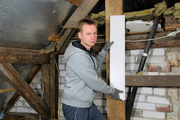 Rekonstrukcji więźby dachowe — Zdjęcie stockowe