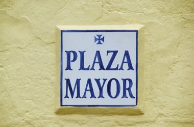 Plaza mayor işareti