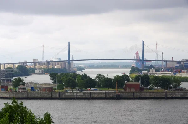 Hamburg Koehlbrand Bridge — Stock Photo, Image