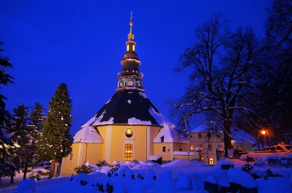 Iglesia de Seiffen en invierno —  Fotos de Stock