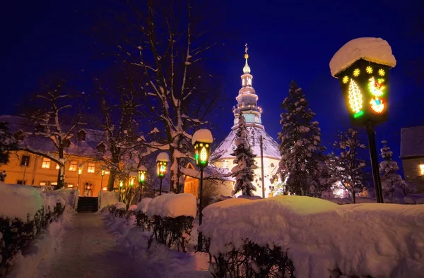 Зейффенская церковь зимой — стоковое фото