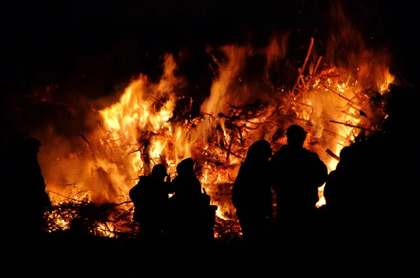 Noc Walpurgii - ognisko — Zdjęcie stockowe